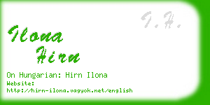 ilona hirn business card